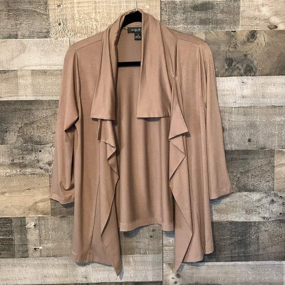 August Silk Open Jacket with draped front - Picture 10 of 16